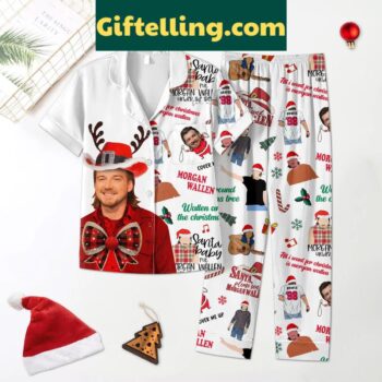 Morgan Wallen Christmas Polyester Pajamas Set