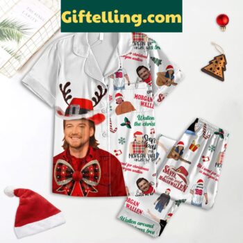 Morgan Wallen Christmas Polyester Pajamas Set
