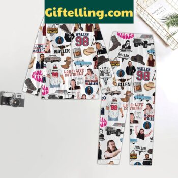 Morgan Wallen country-themed polyester pajamas set