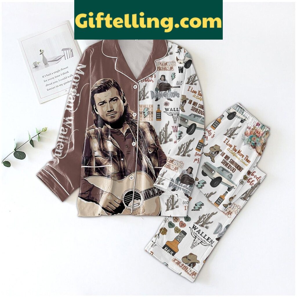 Morgan Wallen I Love You More Than A California Sunset Pajamas Set