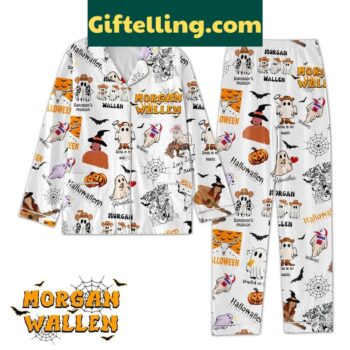 Morgan Wallen Sand In My Boot Halloween pajamas set with white design