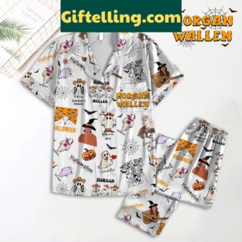 Morgan Wallen Sand In My Boot Halloween pajamas set with white design