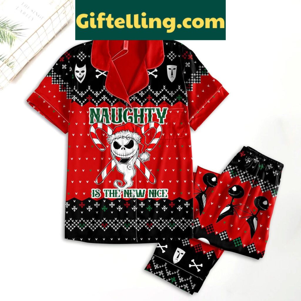 Women's Naughty Is The New Nice Pajamas Set with a sassy phrase and comfortable design