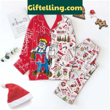 Nebraska Cornhuskers Christmas Silk Pajamas Set for men and women