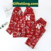 Nebraska Cornhuskers Go Big Red Polyester Pajamas Set, featuring official team colors and logo