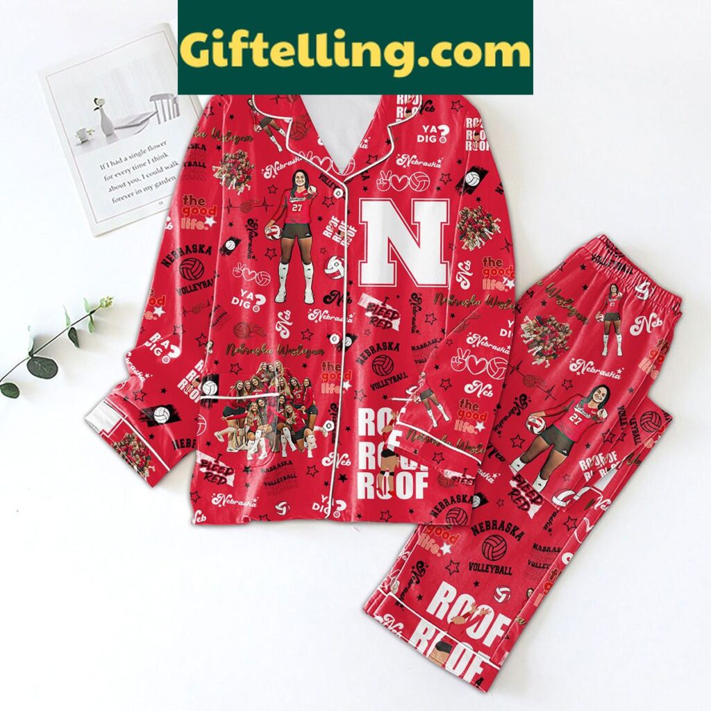 Nebraska Cornhuskers Volleyball I Bleed Red Pajamas Set