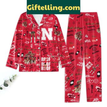 Nebraska Cornhuskers Volleyball I Bleed Red Pajamas Set