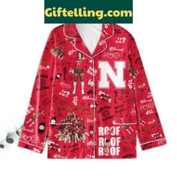 Nebraska Cornhuskers Volleyball I Bleed Red Pajamas Set