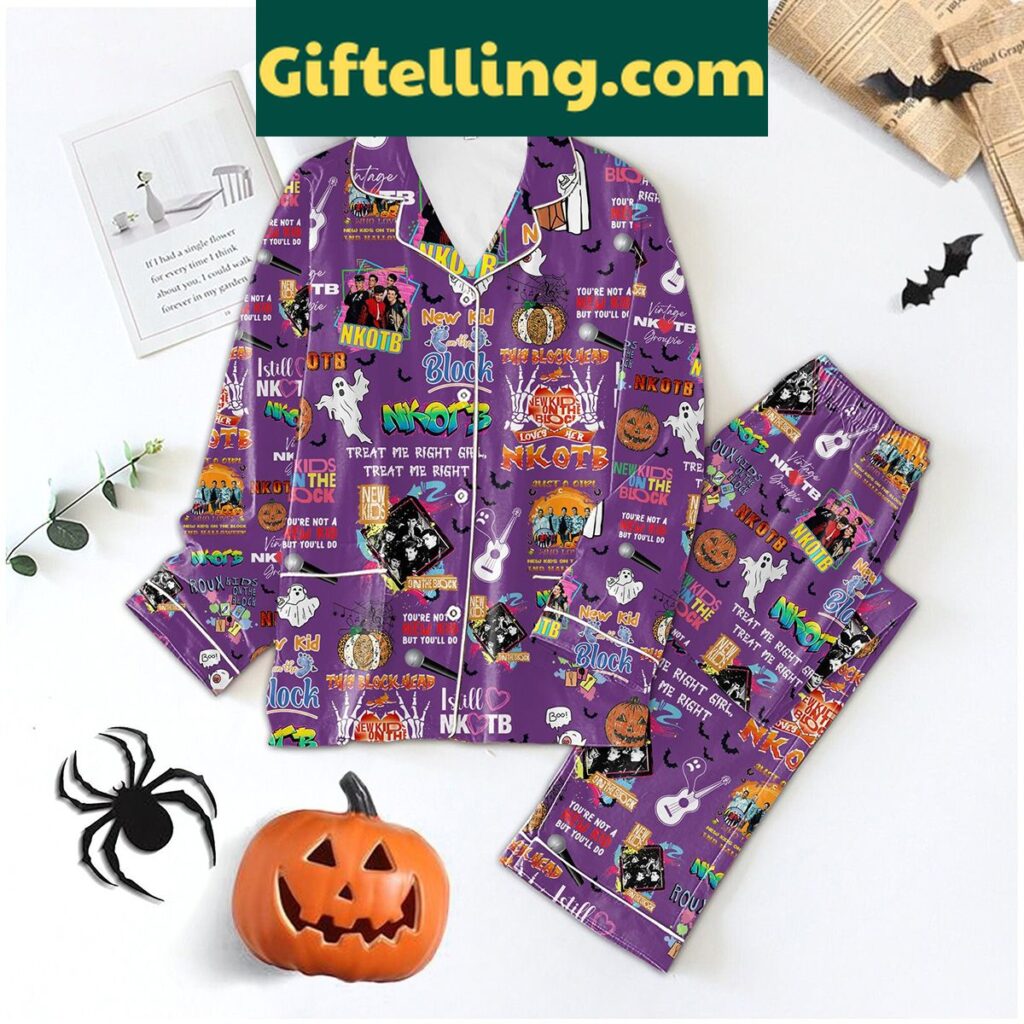 New Kid On The Block NKOTB Treat Me Right Girl Halloween Pajamas Set