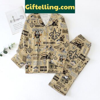 New Orleans Saints Who Dat Geaux Saints two-piece pajamas set