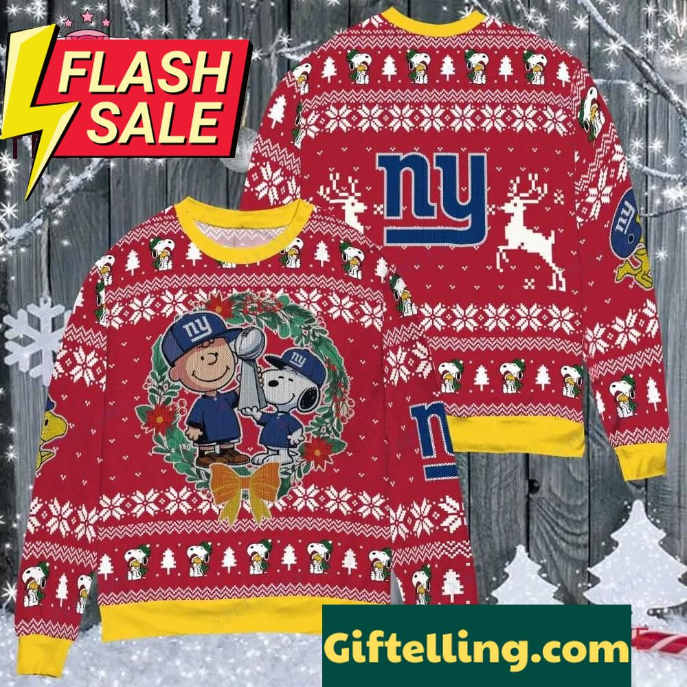 New York Giants NFL Snoopy product image showing design and team colors