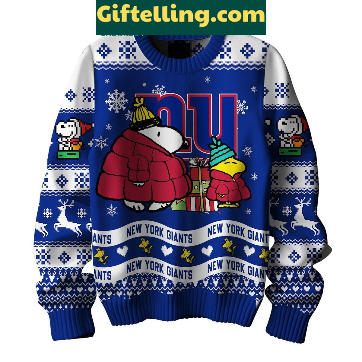 New York Giants Peanuts Snoopy Ugly Sweater Christmas Gift New York Giants Peanuts Snoopy Ugly Sweater Christmas Gift