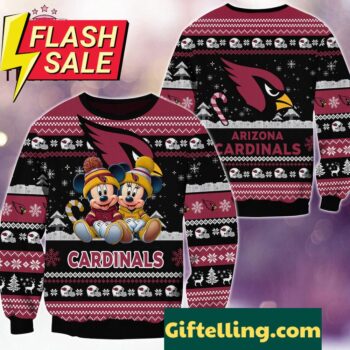 NFL Arizona Cardinals Mickey Minnie Limited Ugly Christmas Sweater