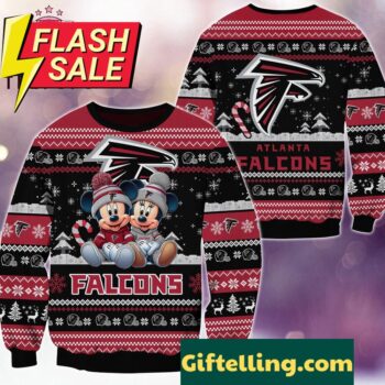 NFL Atlanta Falcons Mickey Minnie Limited Ugly Christmas Sweater