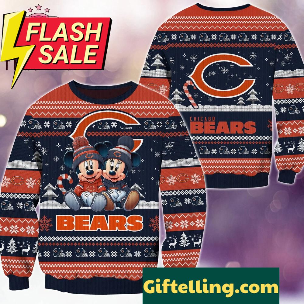 NFL Chicago Bears Mickey Minnie product image showing design and team colors