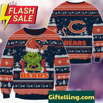 NFL Chicago Bears x Grinch Movies Ugly Christmas Sweater