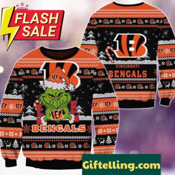 NFL Cincinnati Bengals Grinch Movies Ugly Christmas Sweater