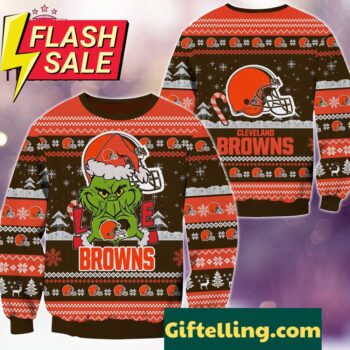 NFL Cleveland Browns x Grinch product image showing design and team colors