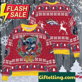 NFL Denver Broncos x Stitch Ugly Christmas Sweater