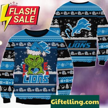 NFL Detroit Lions x Grinch product image showing design and team colors