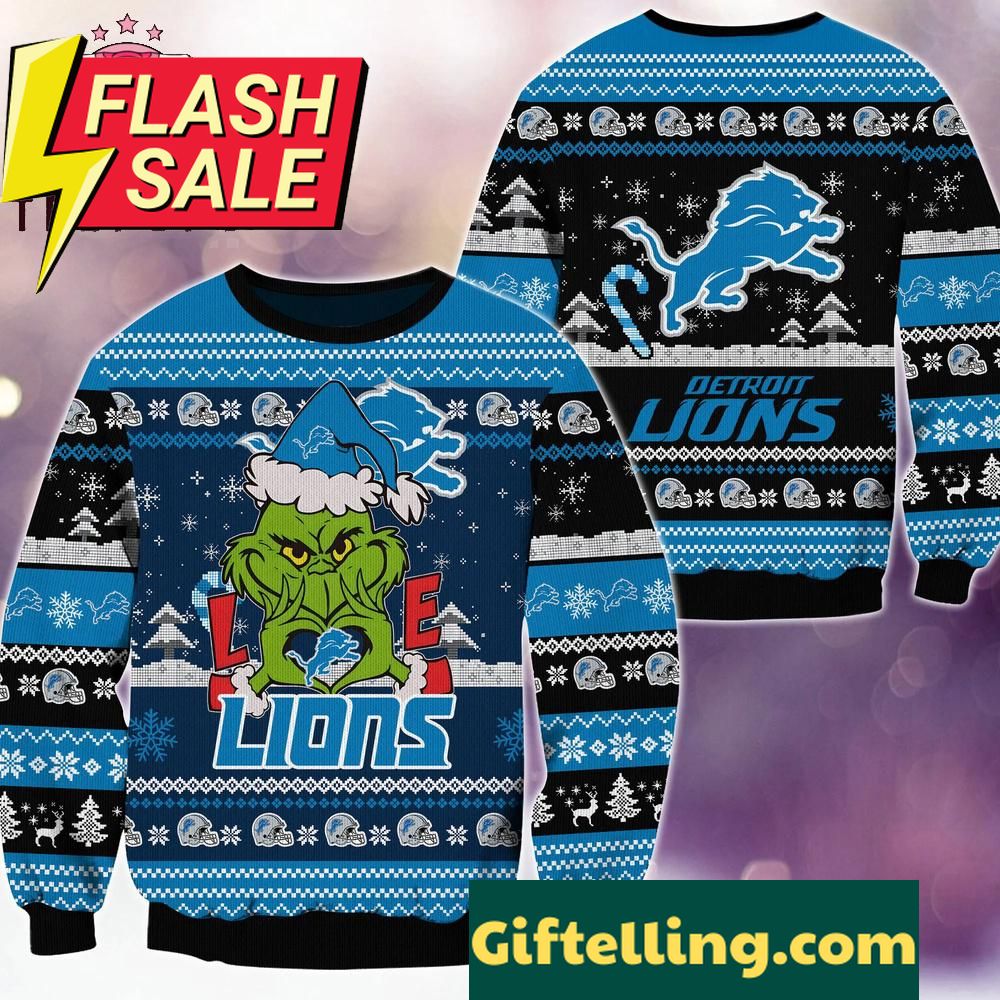 NFL Detroit Lions x Grinch product image showing design and team colors