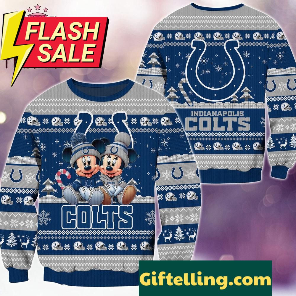 NFL Indianapolis Colts Mickey Minnie Limited Ugly Christmas Sweater for holiday cheer