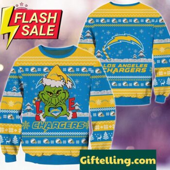 NFL Los Angeles Chargers x Grinch Movies Ugly Christmas Sweater