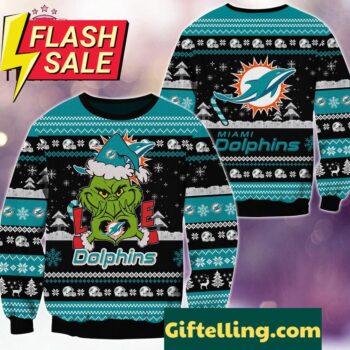 NFL Miami Dolphins x Grinch product image showing design and team colors