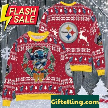 NFL Pittsburgh Steelers x Stitch Ugly Christmas Sweater