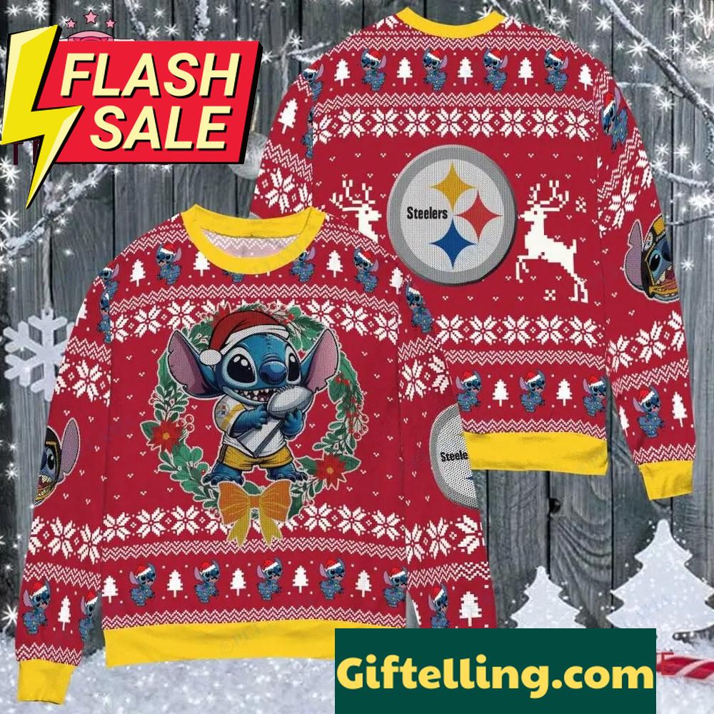 NFL Pittsburgh Steelers x Stitch Ugly Christmas Sweater