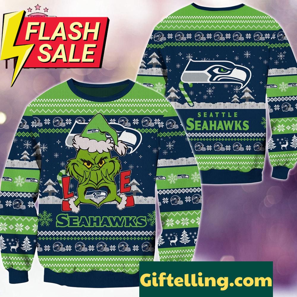 NFL Seattle Seahawks x Grinch Movies Ugly Christmas Sweater