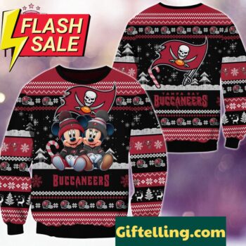 NFL Tampa Bay Buccaneers Mickey Minnie Limited Ugly Christmas Sweater