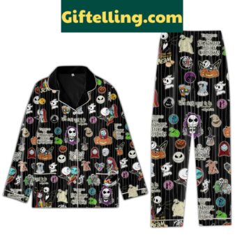 Nightmare Before Christmas Polyester Pajamas Set for Women and Men