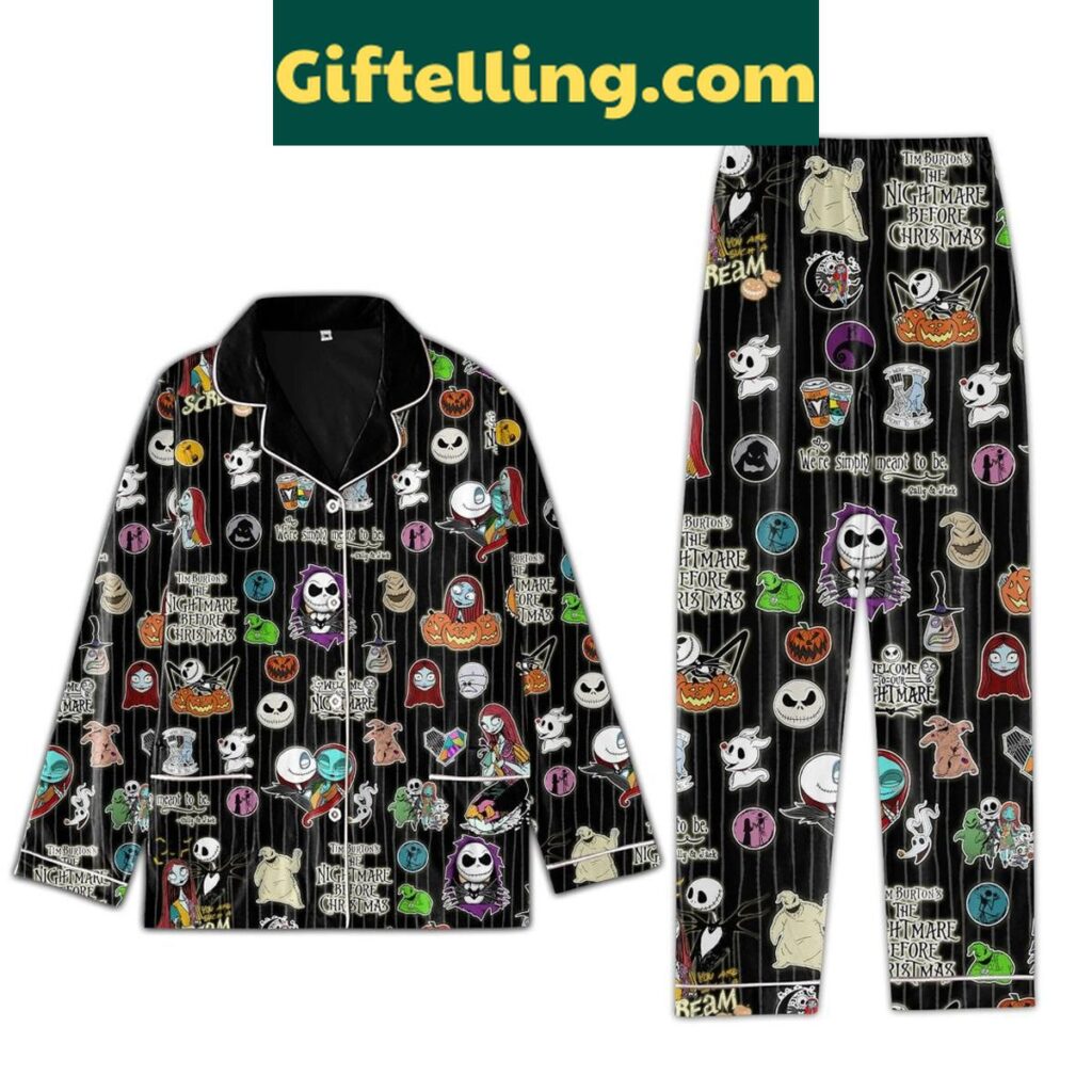Nightmare Before Christmas Welcome Polyester Pajamas Set
