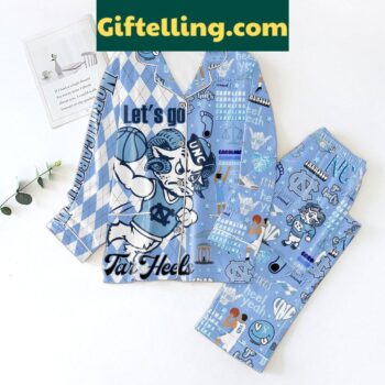 North Carolina Tar Heels Let's Go Polyester Pajamas Set