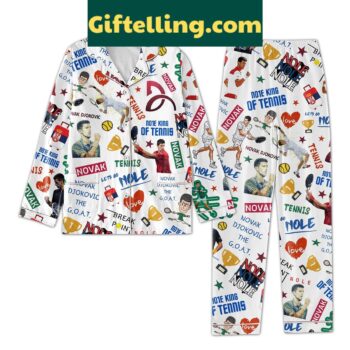 Novak Djokovic inspired athletic wear long sleeve pajamas set for men