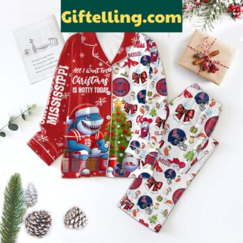 Ole Miss Rebels Christmas Pajamas Set