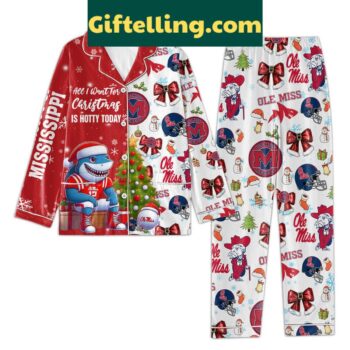 Ole Miss Rebels Christmas Pajamas Set