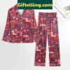 Ole Miss Rebels Hotty Toddy Red Design Polyester Pajamas Set