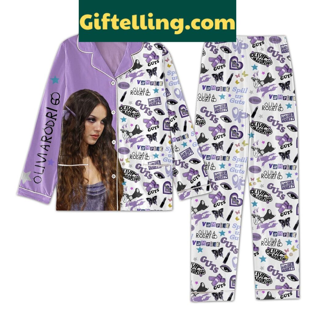 Olivia Rodrigo Guts Fan Polyester product image showing design and team colors