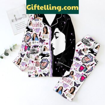 Olivia Rodrigo Sour White Version Polyester Pajamas Set