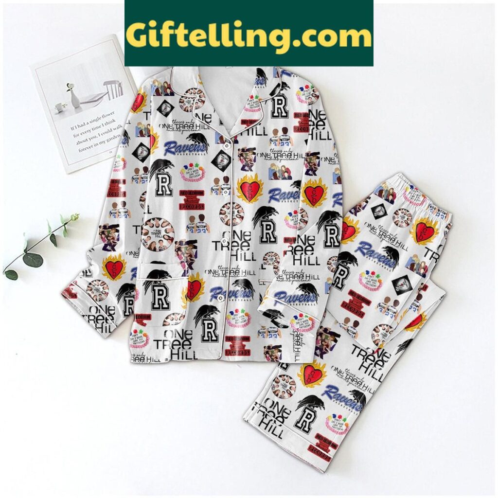 One Tree Hill themed polyester pajamas set with unique design and phrase