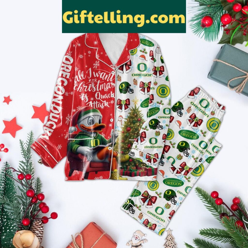 Oregon Ducks Quack Attack Polyester Pajamas Set