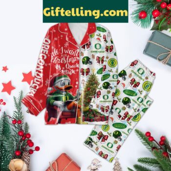 Oregon Ducks Quack Attack Polyester Pajamas Set