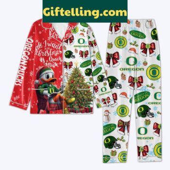 Oregon Ducks Quack Attack Polyester Pajamas Set