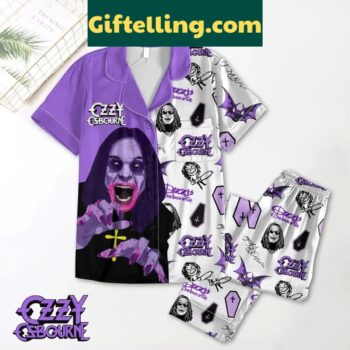 Ozzy Osbourne Madman Celebrating Christmas Polyester Pajamas Set