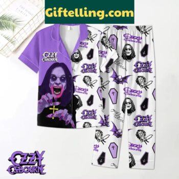 Ozzy Osbourne Madman Celebrating Christmas Polyester Pajamas Set