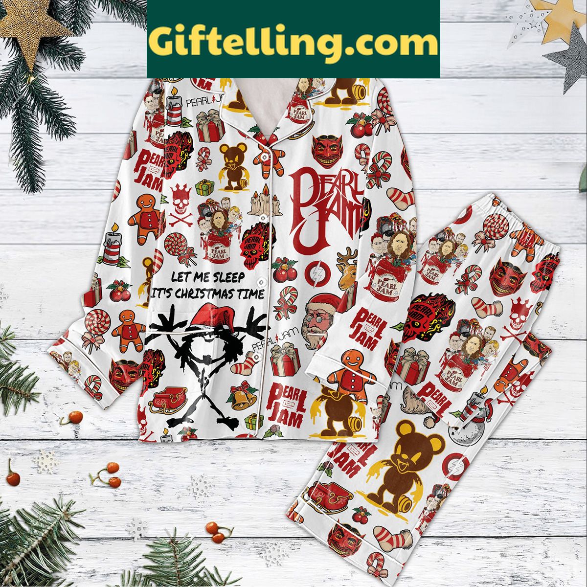 pearl-jam-christmas-pajamas-set-let-me-sleep-for-the-holidays-1 Pearl Jam Christmas Pajamas Set with holiday design