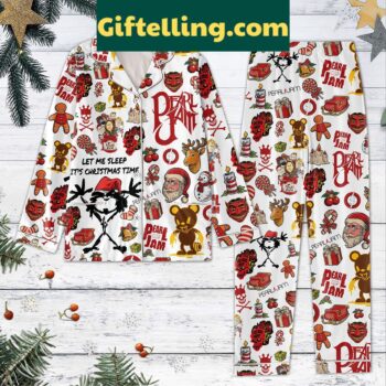 Pearl Jam Christmas Pajamas Set with holiday design