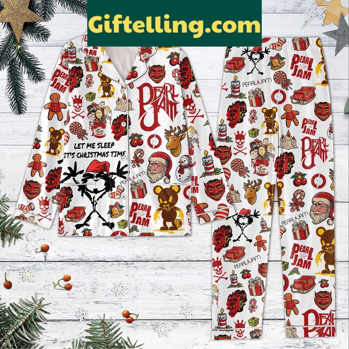 pearl-jam-christmas-pajamas-set-let-me-sleep-for-the-holidays-2 Pearl Jam Christmas Pajamas Set with holiday design